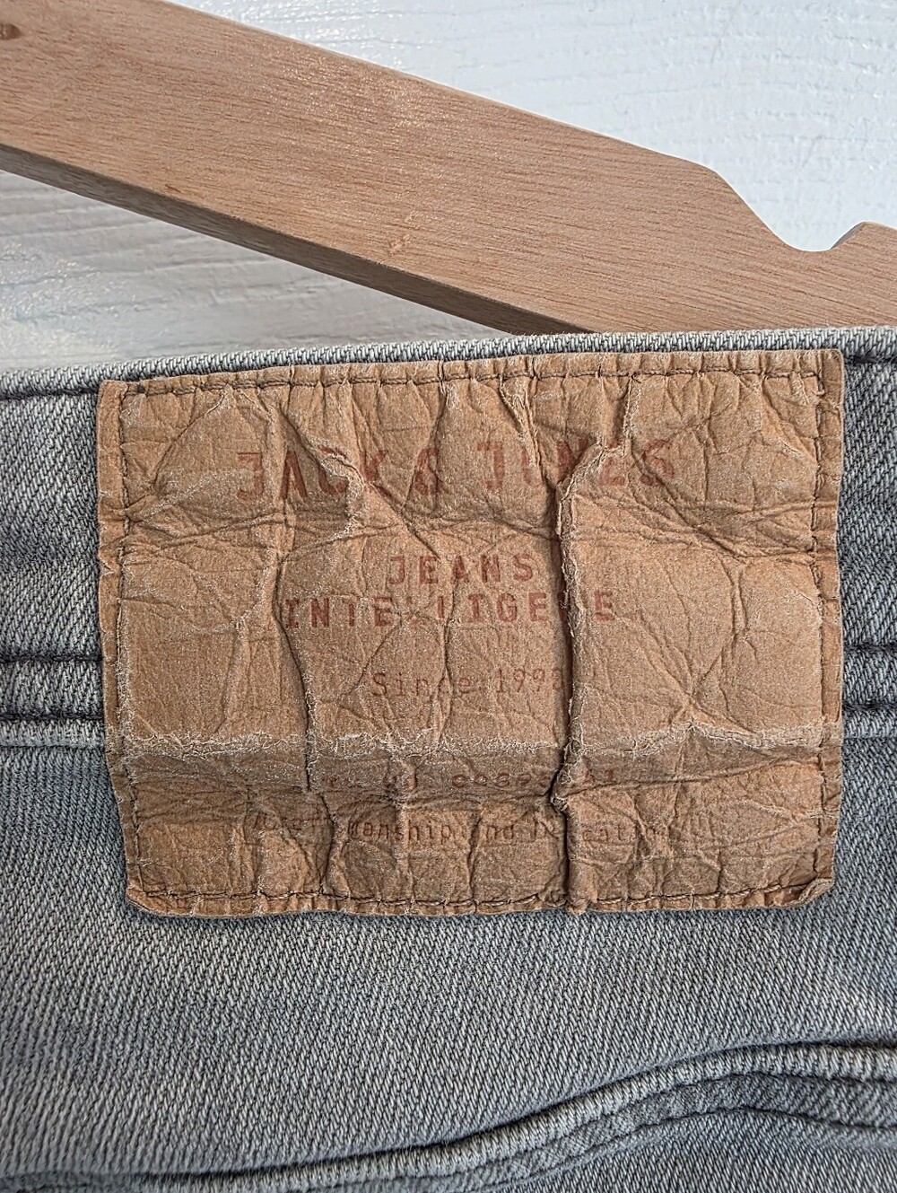Jack & Jones Glenn Slim Fit Washed Grey Jeans 33x32 Distressed Denim View 3